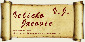 Veličko Jačović vizit kartica